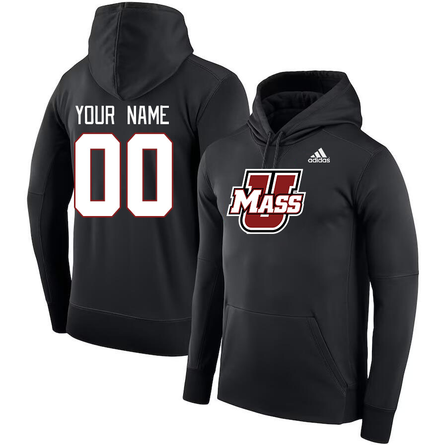 Custom Massachusetts Minutemen Name And Number Hoodies-Black